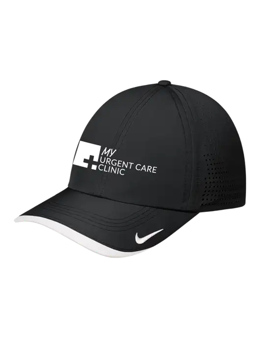 Nike Black/White Dri-FIT Perforated Performance Cap w/My Urgent Care Logo