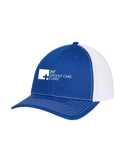 Richardson Adjustable Snapback Original 112 Trucker Cap Royal w/White Mesh w/My Urgent Care Logo