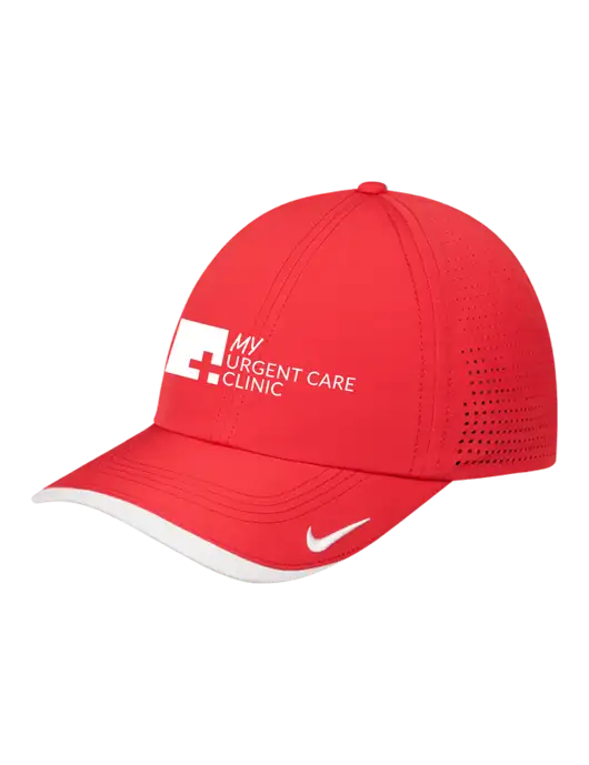 Nike Red/White Dri-FIT Perforated Performance Cap w/My Urgent Care Logo