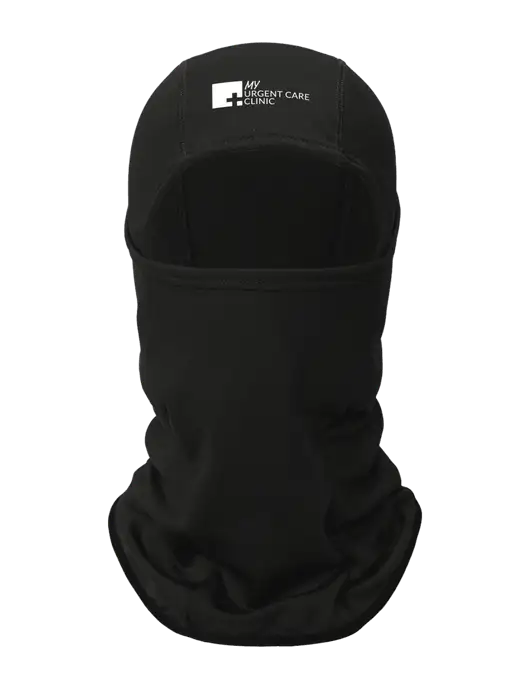 Black CornerStone Smooth Fleece Face Mask w/My Urgent Care Logo