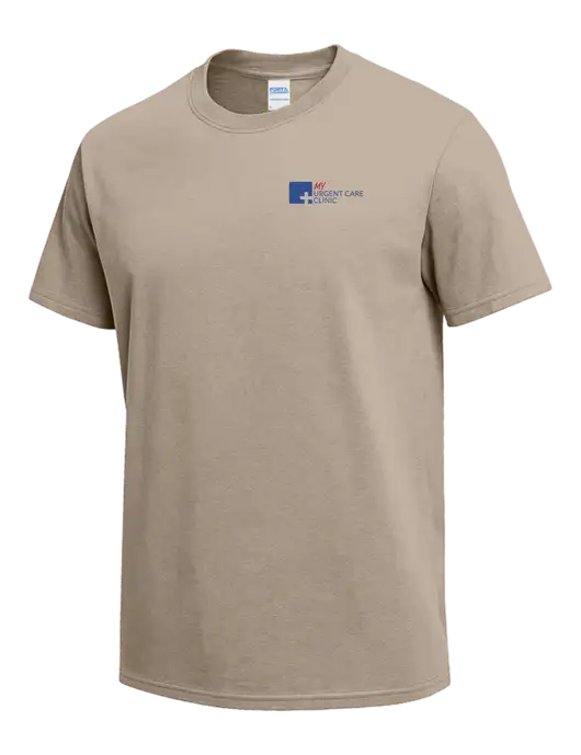 Tan Heavyweight 6.1 oz T-Shirt w/My Urgent Care Logo