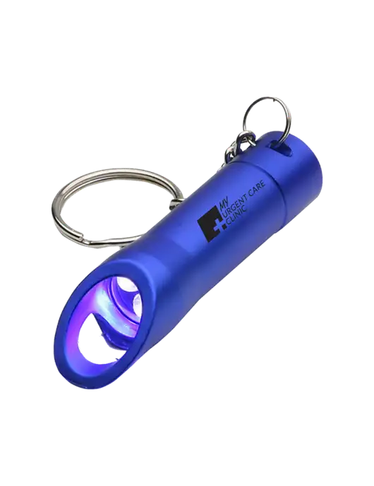 Royal Pocket LED Flashlight with Bottle Opener & Keychain w/My Urgent Care Logo