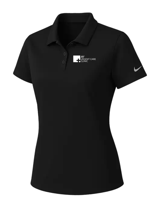 Nike Womens Black Dry Essential Solid Polo w/My Urgent Care Logo