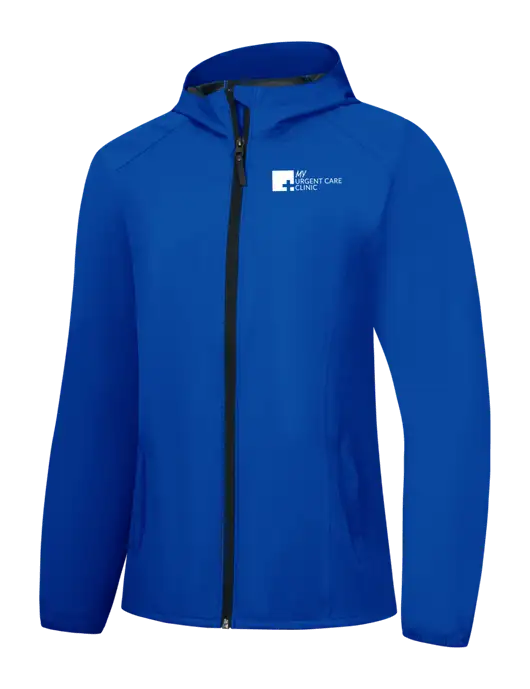 Womens Royal Essential Rain Jacket w/My Urgent Care Logo