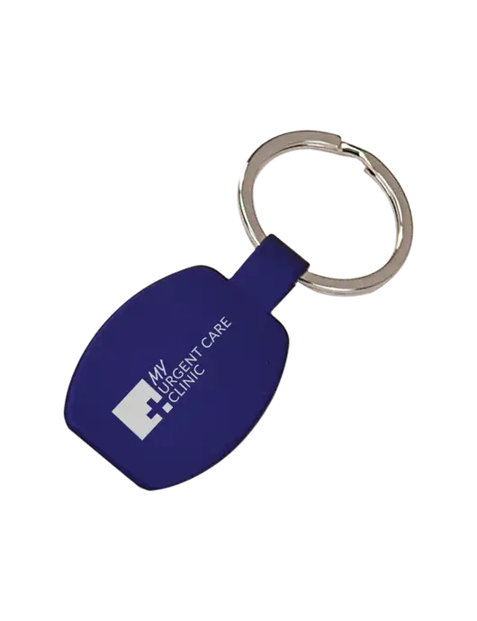 Royal Laserable Rounded Rectangle Keychain w/My Urgent Care Logo