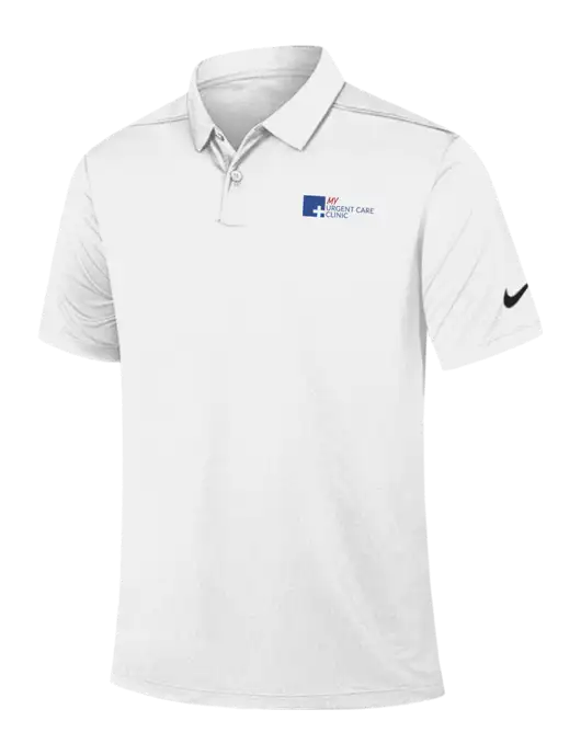 Nike White Dry Essential Solid Polo w/My Urgent Care Logo