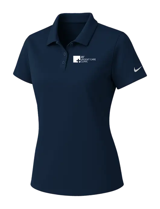Nike Womens Navy Dry Essential Solid Polo w/My Urgent Care Logo