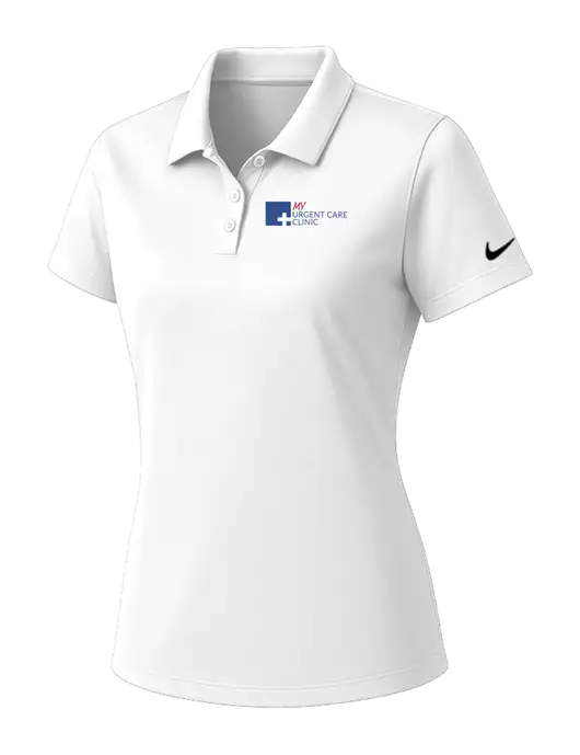 Nike Womens White Dry Essential Solid Polo w/My Urgent Care Logo