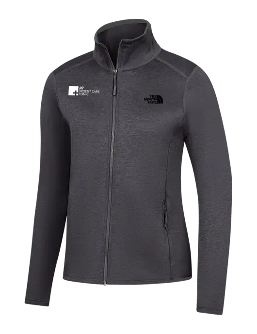 The North Face Womens Dark Grey Heather Skyline Full-Zip Fleece Jacket w/My Urgent Care Logo