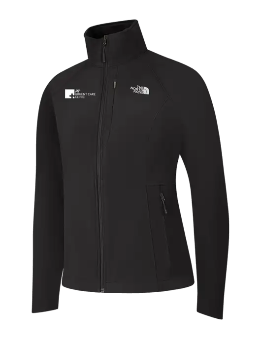 North Face Womens Black Apex Barrier Soft Shell Jacket  w/My Urgent Care Logo