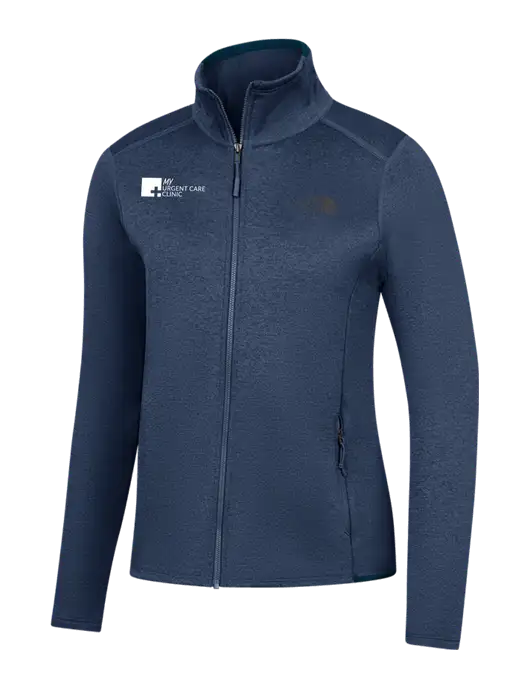 The North Face Womens Navy Heather Skyline Full-Zip Fleece Jacket w/My Urgent Care Logo