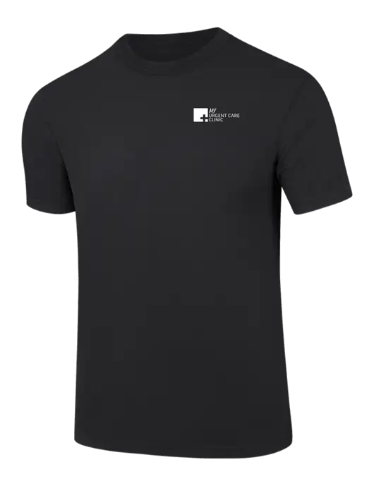 Comfort Colors 6.1 oz Black Heavyweight Ring Spun T-Shirt w/My Urgent Care Logo