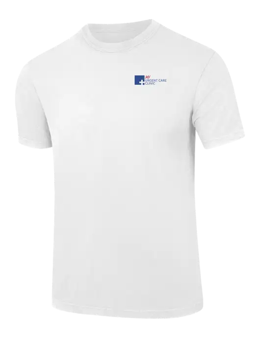 Comfort Colors 6.1 oz White Heavyweight Ring Spun T-Shirt w/My Urgent Care Logo