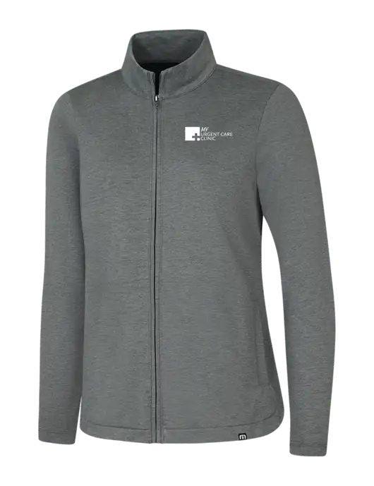 TravisMathew Womens Dark Grey Heather Coveside Full-Zip w/My Urgent Care Logo
