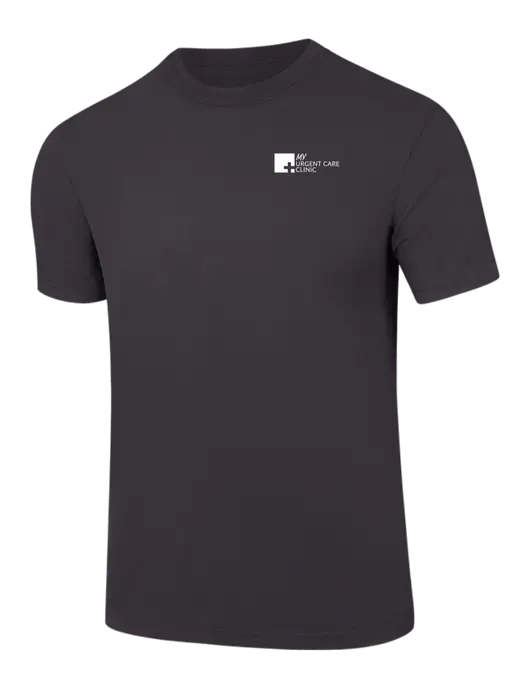 Comfort Colors 6.1 oz Dark Grey Heavyweight Ring Spun T-Shirt w/My Urgent Care Logo
