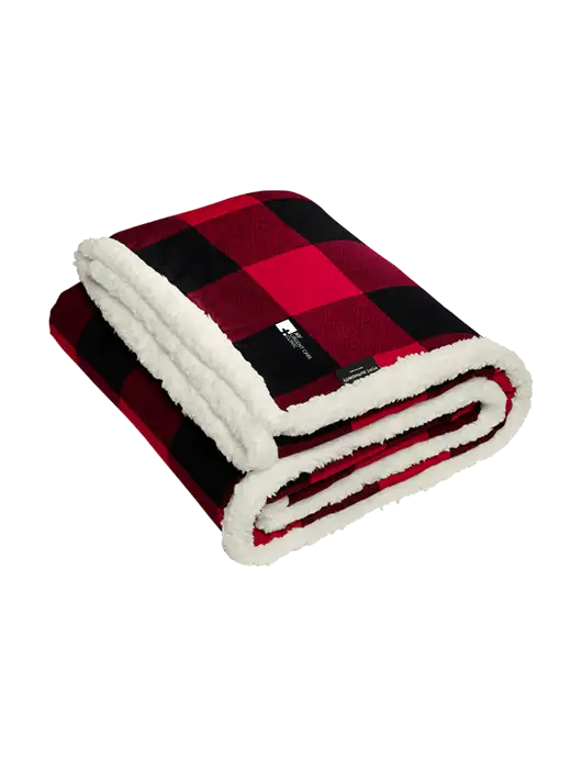 Red/Black Flannel  Sherpa Blanket w/My Urgent Care Logo