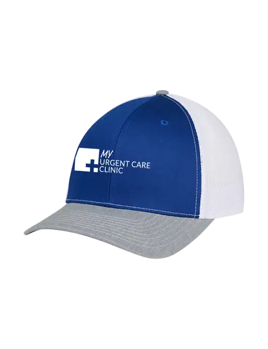 Richardson Adjustable Snapback Original 112 Trucker Cap Royal/HeatherGrey/White Mesh w/My Urgent Care Logo