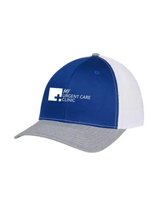 Richardson Adjustable Snapback Original 112 Trucker Cap Royal/HeatherGrey/White Mesh w/My Urgent Care Logo