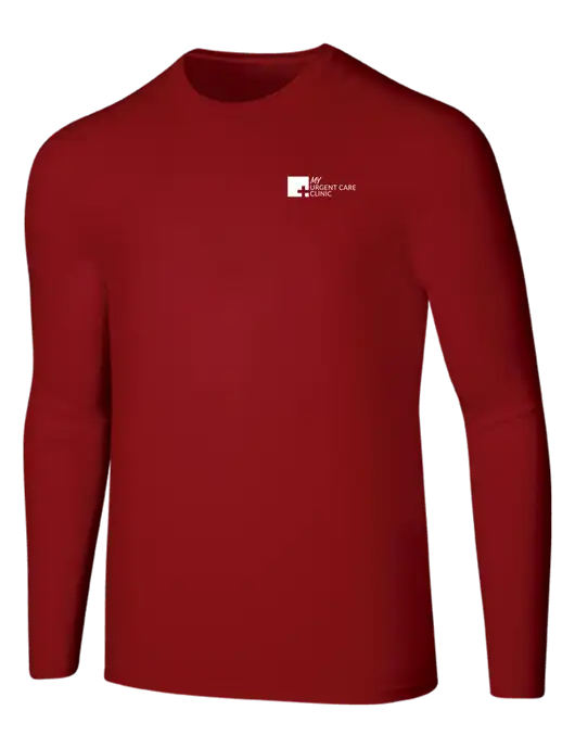 Seriously Soft Red Long Sleeve T-Shirt w/My Urgent Care Logo