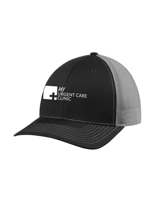 Richardson Adjustable Snapback Original 112 Trucker Cap Black w/Charcoal Mesh w/My Urgent Care Logo