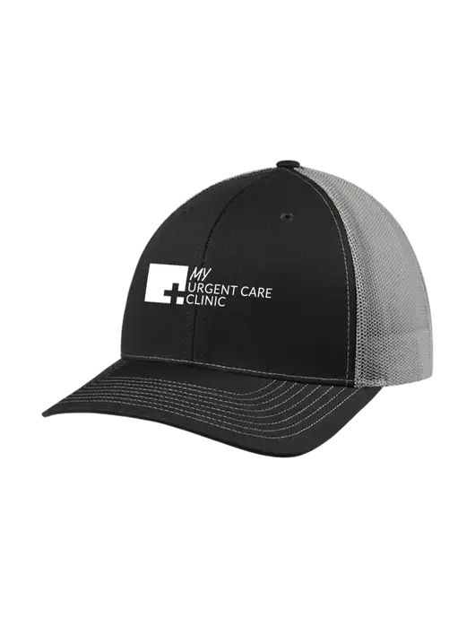 Richardson Adjustable Snapback Original 112 Trucker Cap Black w/Charcoal Mesh w/My Urgent Care Logo