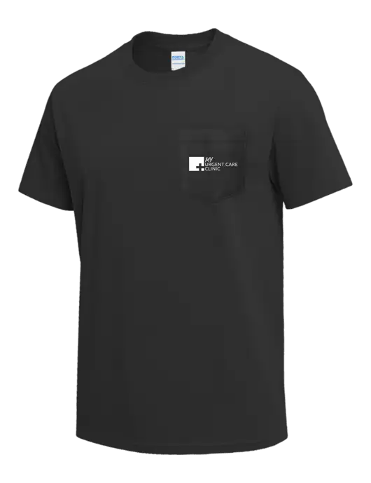 Charcoal Heavyweight 6.1 oz Pocket T-Shirt w/My Urgent Care Logo