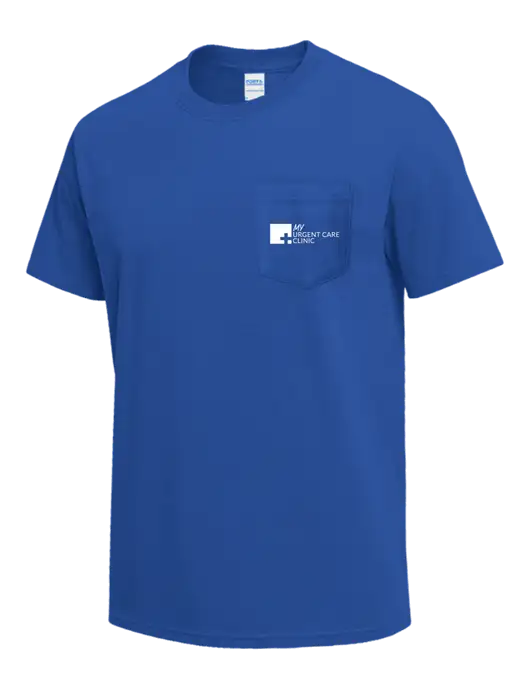 Royal Heavyweight 6.1 oz Pocket T-Shirt w/My Urgent Care Logo