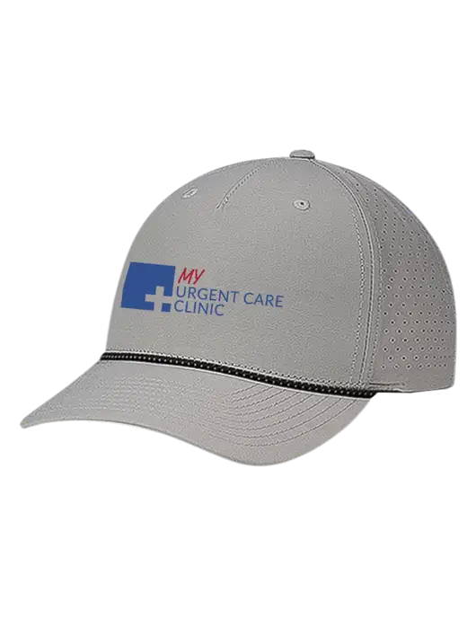 Richardson Laser Perf Performance Light Grey/Black-Grey Rope Cap w/My Urgent Care Logo