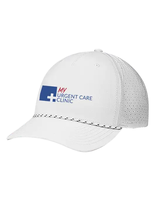 Richardson Laser Perf Performance White/White-Black Rope Cap w/My Urgent Care Logo