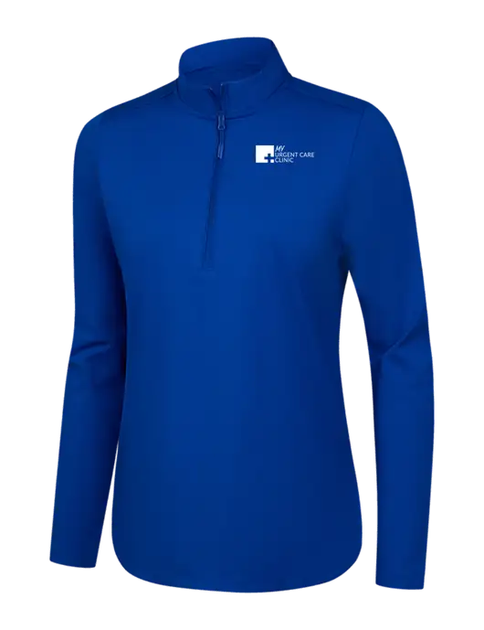  Womens Dark Royal C-FREE Double Knit 1/4-Zip w/My Urgent Care Logo
