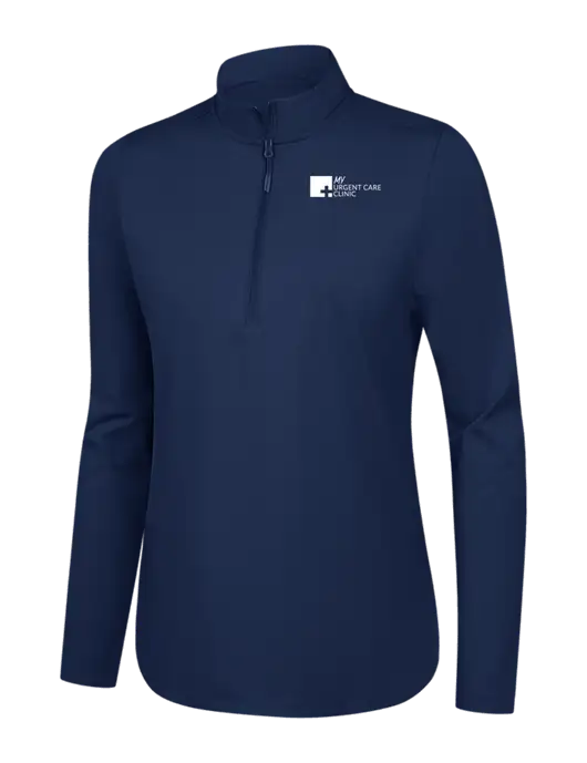 Womens Dark Navy C-FREE Double Knit 1/4-Zip w/My Urgent Care Logo