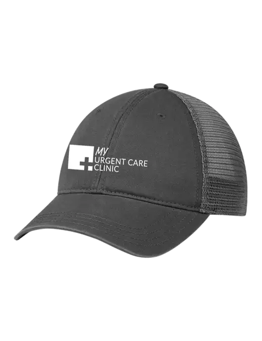 Richardson 111 Garment Washed Trucker Cap Charcoal w/Charcoal Mesh w/My Urgent Care Logo