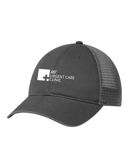 Richardson 111 Garment Washed Trucker Cap Charcoal w/Charcoal Mesh w/My Urgent Care Logo