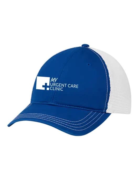 Richardson 111 Garment Washed Trucker Cap Royal w/White Mesh w/My Urgent Care Logo
