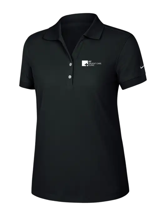 Nike Womens Dri-FIT Classic Black Polo w/My Urgent Care Logo
