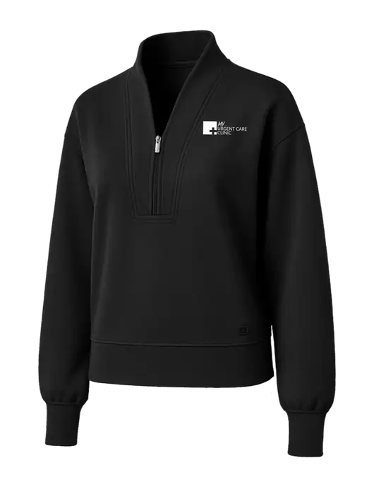 OGIO Womens Black Transcend 1/4-Zip w/My Urgent Care Logo