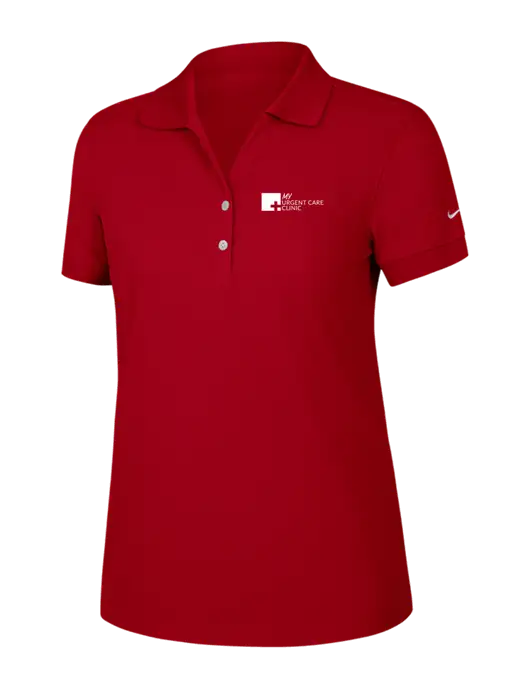 Nike Womens Dri-FIT Classic Red Polo w/My Urgent Care Logo