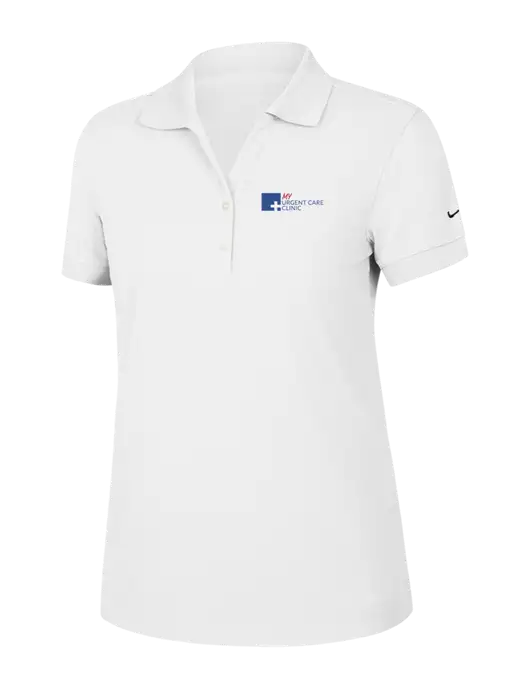 Nike Womens Dri-FIT Classic White Polo w/My Urgent Care Logo