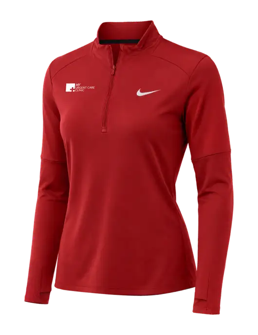 Nike Red Womens Dri-FIT Element 1/2-Zip Pullover w/My Urgent Care Logo