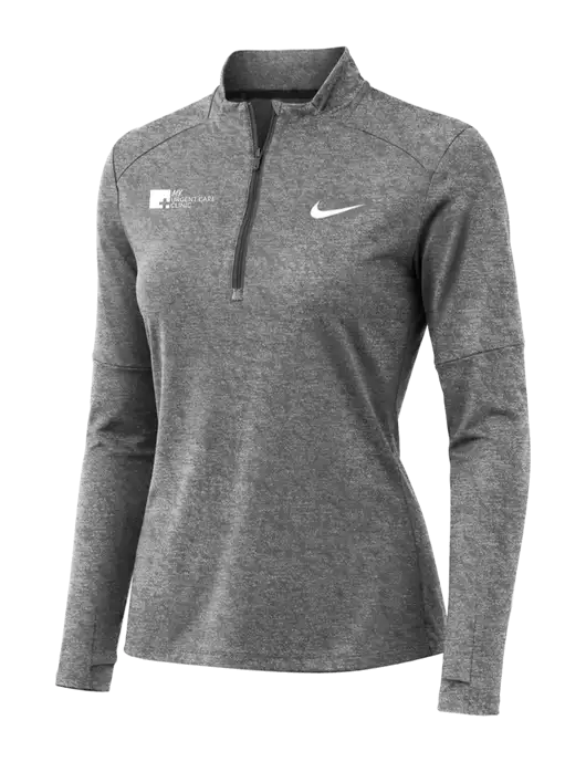 Nike Black Heather Womens Dri-FIT Element 1/2-Zip Pullover w/My Urgent Care Logo