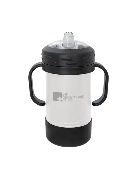 Polar Camel 10 oz Powder Coated White Sippy Cup w/My Urgent Care Logo