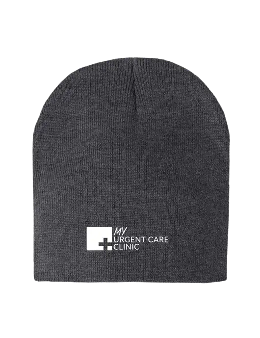 Charcoal Heather Element Knit Beanie w/My Urgent Care Logo