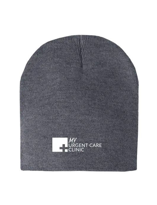 Dark Grey Heather Element Knit Beanie w/My Urgent Care Logo