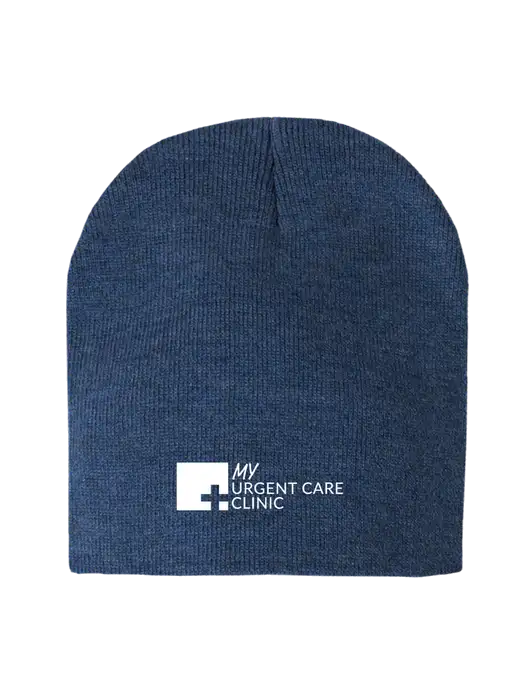 Dark Royal Heather Element Knit Beanie w/My Urgent Care Logo
