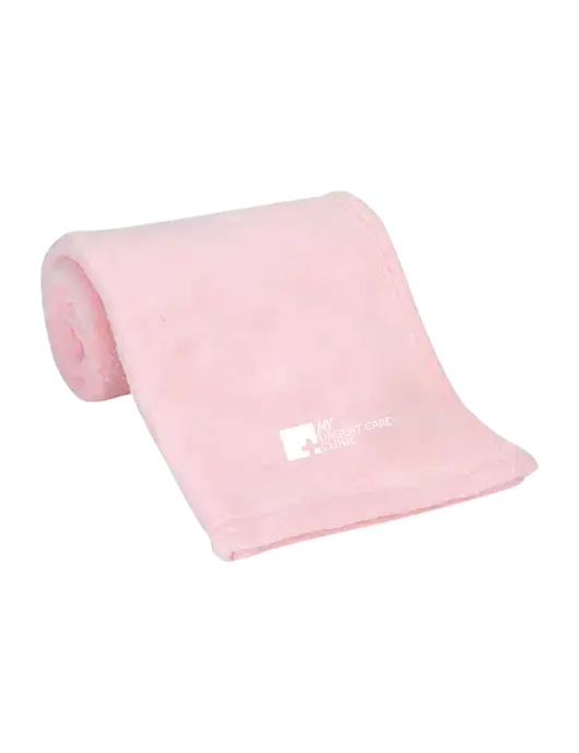 Pink Alpine Fleece Mink Touch Luxury Baby Blanket  w/My Urgent Care Logo