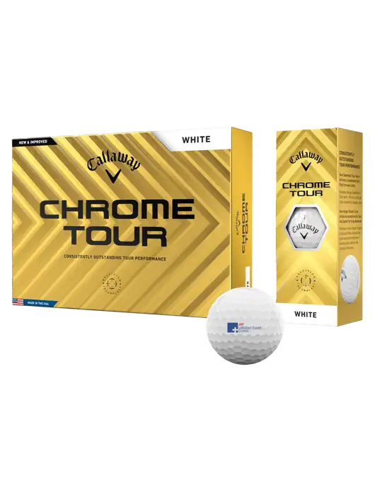 Callaway Chrome Tour Golf Balls 12/pkg w/My Urgent Care Logo