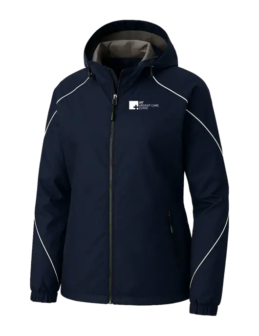 Womens Angle 3-in-1 Navy Jacket with Fleece Liner w/My Urgent Care Logo, My Urgent Care Logo