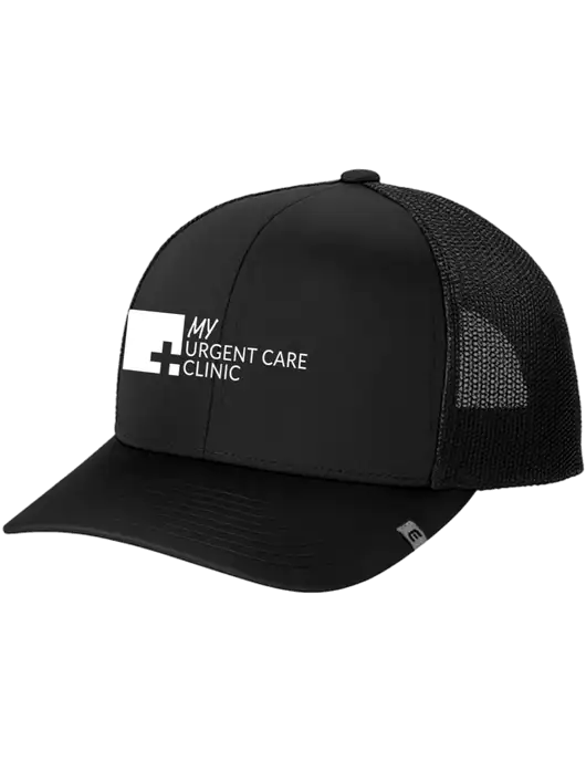 TravisMathew Black Cruz Trucker Cap w/My Urgent Care Logo