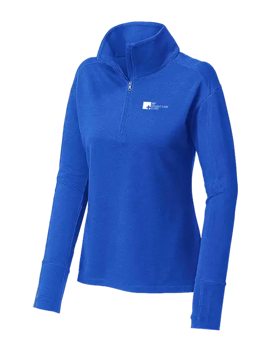 Womens Sport-Wick Flex Fleece Royal Blue 1/4-Zip w/My Urgent Care Logo