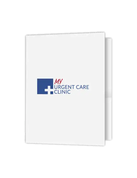 White Presentation Folder with Dual Pockets w/My Urgent Care Logo